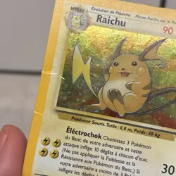 Raichu 14/62 Holo Rare French Fossil Set WOTC Pokemon (French) - Image 3