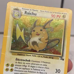 Raichu 14/62 Holo Rare French Fossil Set WOTC Pokemon (French) - Image 4