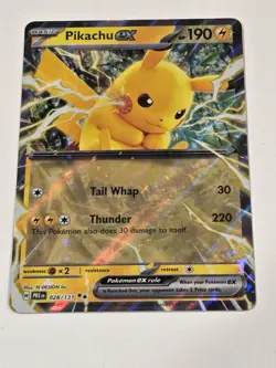 Pokemon TCG Pikachu ex 028/131 Prismatic Evolutions Rare Holo HP 190 EN - Image 2