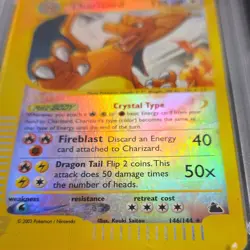 Pokemon TCG Charizard Skyridge Secret Rare #146/144 Reverse Holo PSA 1 English - Image 2