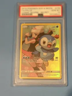 2019 POKEMON PIPLUP 239/236 SECRET FULL ART COSMIC ECLIPSE - PSA 10!!! - Image 1