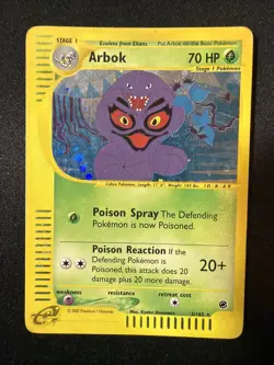 Arbok 003/165 Expedition Base Set Holo Rare Pokemon TCG Nintendo e-reader MP+ - Image 1