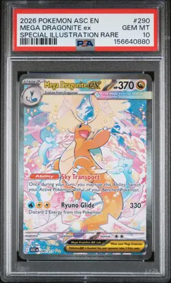 2026 POKEMON ASC EN-ASCENDED HEROES #290 MEGA DRAGONITE EX PSA 10 - Image 1