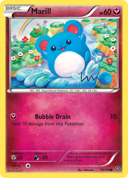 Marill 76/114 Steam Siege Common Pokemon NM/M - Image 1