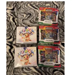 2x Pokemon Prismatic Evolutions ETB 3X first partner illustration - Image 1