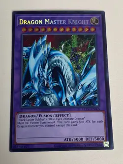 Yugioh Dragon Master Knight - Secret Rare NM - Free Holo - Image 1