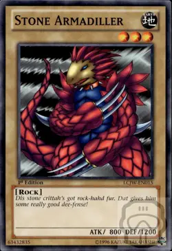 Stone Armadiller LCJW-EN015 Legendary 4: Joey's World Yu-Gi-Oh 1st Edition NM/M - Image 2