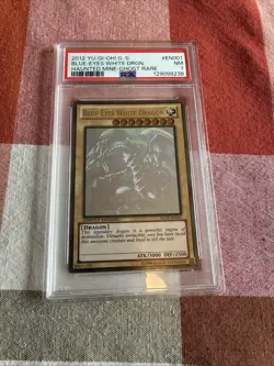Yu-Gi-Oh! Blue-Eyes White Dragon 2012 GLD5-EN001 Ghost Gold Rare PSA 7 NM - Image 3