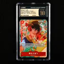 CGC 10 PRISTINE 2025 One Piece CHN Monkey D. Luffy OP12-015 SR (Alt Art) - Image 1