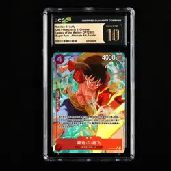 CGC 10 PRISTINE 2025 One Piece CHN Monkey D. Luffy OP12-015 SR (Alt Art) - Image 2