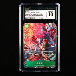 CGC 10 GEM MINT 2025 One Piece CHN Shanks OP13-028 SR (Alt Art) - Image 1
