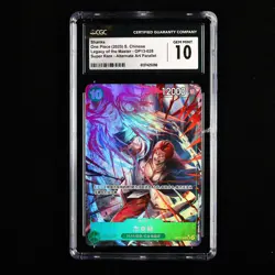 CGC 10 GEM MINT 2025 One Piece CHN Shanks OP13-028 SR (Alt Art) - Image 2