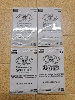 4 X One Piece Emperors In The New World OP09 / 2nd Anniversary Tournament Pack - Image 1