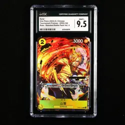 CGC 9.5 MINT+ 2023 One Piece CHN Sanji OP03-102 Rare - Image 1