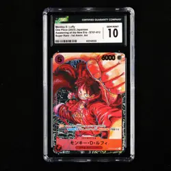 CGC 10 GEM MINT 2023 One Piece JPN Monkey D. Luffy ST01-012 SR - Image 1