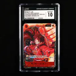 CGC 10 GEM MINT 2023 One Piece JPN Monkey D. Luffy ST01-012 SR - Image 2