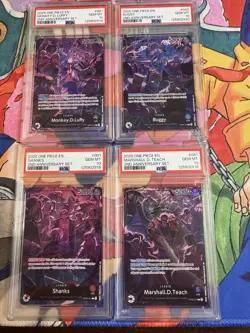 2025 ONE PIECE ENG VERSION 2ND ANNIVERSARY SET LOT PSA 10!* 4 TOTAL - Image 1