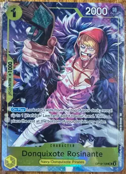 One Piece Donquixote Rosinante OP12-108 Rare Foil Corazon Trafalgar Law - Image 1