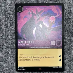 Disney Lorcana First Chapter Maleficent Biding Her Time 48/204 Rare Foil NM - Image 2