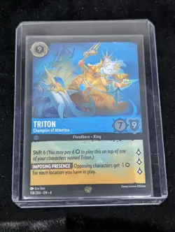 Disney Lorcana MINT CONDITION COLD FOIL Triton Champion of Atlantica 158/204 TCG - Image 1
