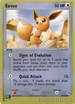 EEVEE 63/100 SANDSTORM REVERSE HOLO POKEMON TCG 2003 NM - Image 1