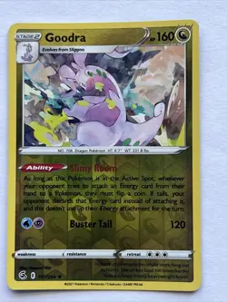 Pokemon Cards Goodra Reverse Holo Rare 197/264 Fusion Strike Pack Fresh Card - Image 1