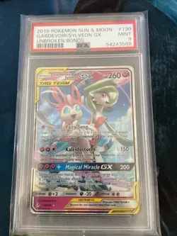 Pokemon TCG Gardevoir & Sylveon Tag Team GX Unbroken Bonds 130/214 PSA 9 - Image 1