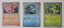 Pokemon 151 Black Star Promo Cosmos Cards Squirtle Charmander SVP EN 046 047 048 - Image 1