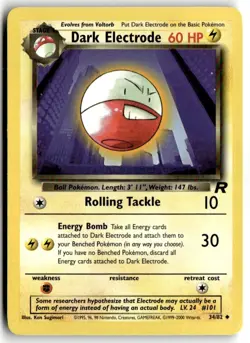 2000 Pokemon - Team Rocket Dark Electrode #34/82 - Image 1