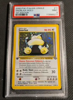 Pokemon Snorlax 11/64 Jungle Holo Rare Italian PSA 9 Mint Pop 6! - Image 1