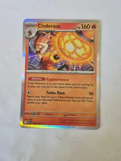 Cinderace 028/132 Rare Mega Evolution Pokemon Holo Near Mint - Image 1