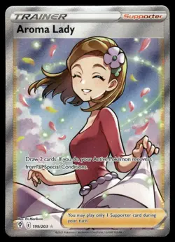 AROMA LADY 199/203 ULTRA RARE EVOLVING SKIES POKEMON NM - Image 2