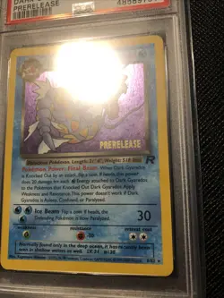 Pokemon Rocket-Holo Dark Gyarados #8 PSA 7 Prerelease 2000 NM - Image 2