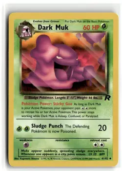 2000 Pokemon - Team Rocket Dark Muk #41/82 - Image 1
