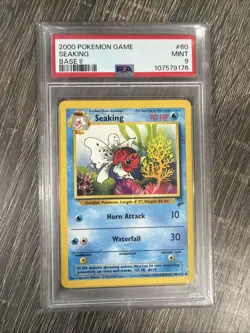Pokemon Seaking 60/130 Base Set 2 PSA 9 English Uncommon Regular 2000 TCG - Image 1