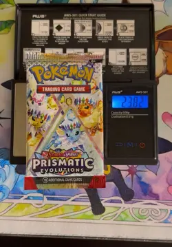 Pokemon TCG PRISMATIC EVOLUTIONS HEAVY PACK 23.8g!!! POSSIBLE GOD/DEMI PACKUUU - Image 1