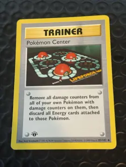 Pokemon Center Trainer 85/102 - NM - 1st Edition Base Set Card - Image 1