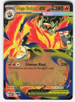 MEGA EMBOAR EX 035 HOLO PROMO ME: MEGA EVOLUTION PROMO POKEMON NM/M - Image 1