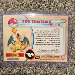 Topps Pokemon TCG Charizard #06 TV Animation Edition Holo English 1999 MINT - Image 2