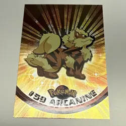 1999 Pokemon Topps TV Animation Arcanine Silver Holo Foil #59 Black Logo LP - Image 1
