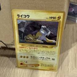 Pokemon Japanese Neo Revelation Raikou Holo (SWIRL ) No.243 - Image 3