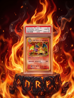 Pokemon Charizard 011 EXP. 20th Anniversary 1st Edition Holo PSA 10 Japanese - Image 1