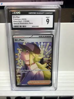 Pokemon TCG N's Plan 170/86 Special Illustration Black Bolt CGC Mint 9 - Image 1