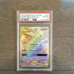 2019 Pokemon Sun & Moon Garchomp & Giratina GX #247 Unified Minds Secret PSA 10 - Image 1