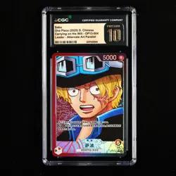 CGC 10 PRISTINE 2025 One Piece CHN Sabo OP13-004 L (Alt Art) - Image 2
