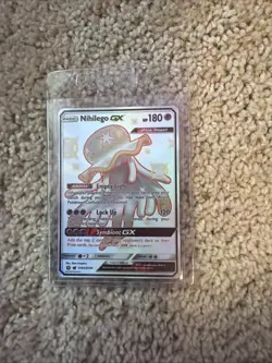 Pokemon Nihilego GX Full Art Ultra Rare Holo TCG Card SV62/SV94 - Image 1