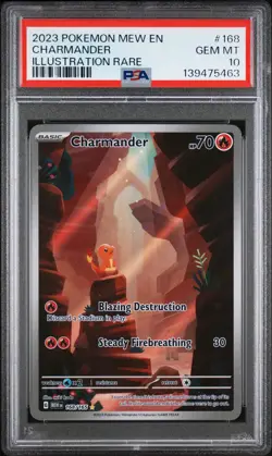 Pokemon Card | PSA 10 Charmander 168/165 151 English 2023 Illustration Rare - Image 1