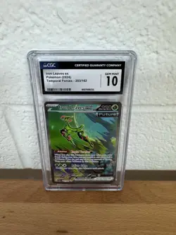 CGC 10 Iron Leaves EX 203/162 Temporal Forces Illustration Rare Pokemon Card - Image 1