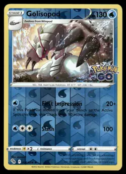 Pokemon Cards Golisopod 026/078 Reverse Holo Pokemon GO NM - Image 1