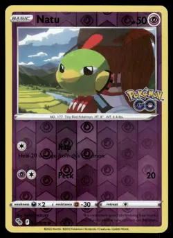 Pokemon Cards Natu 032/078 Reverse Holo Pokemon GO NM - Image 1